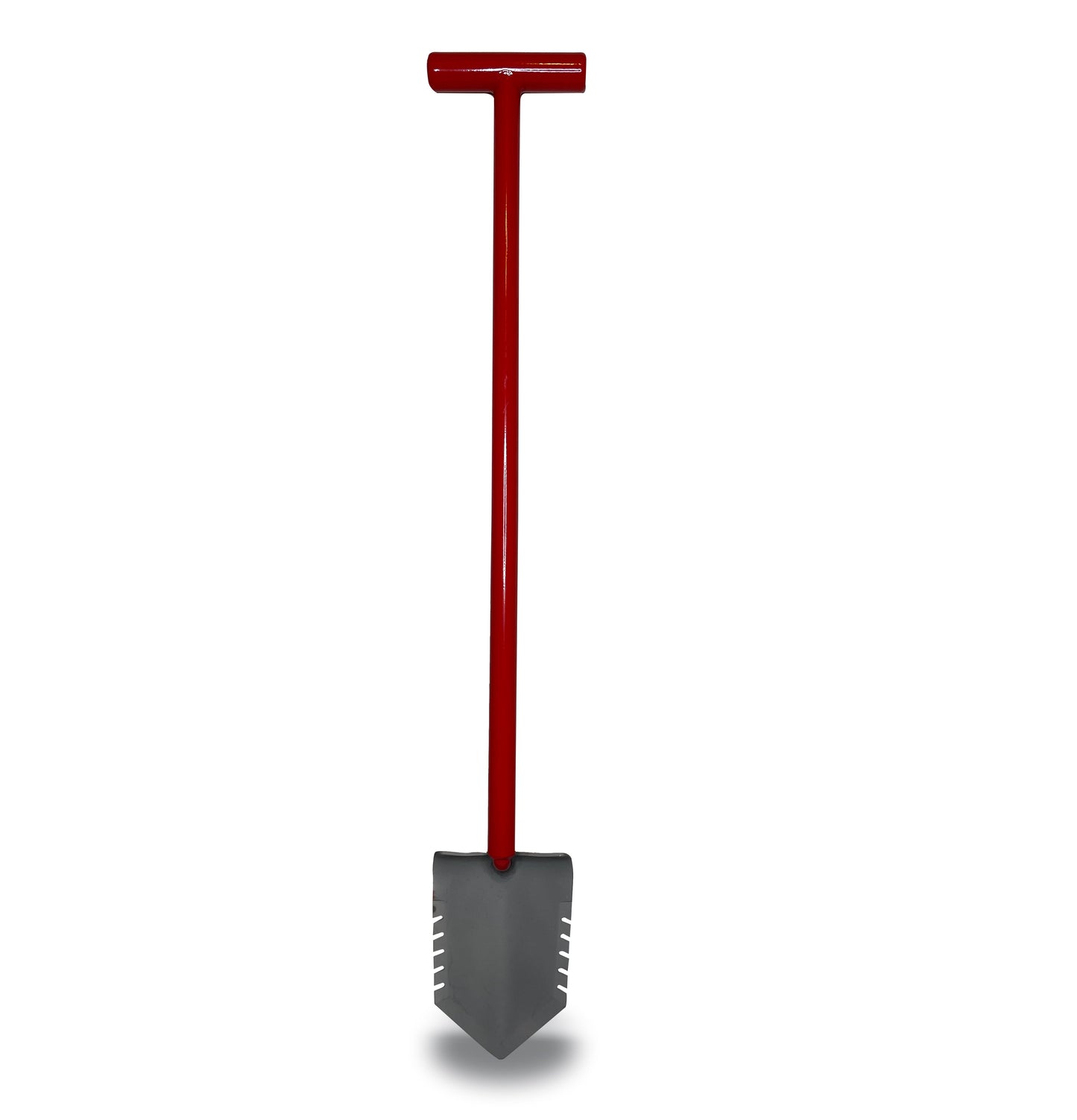 Red Garden & Landscaping Shovel Light Weight with Serrated Edge Blade
