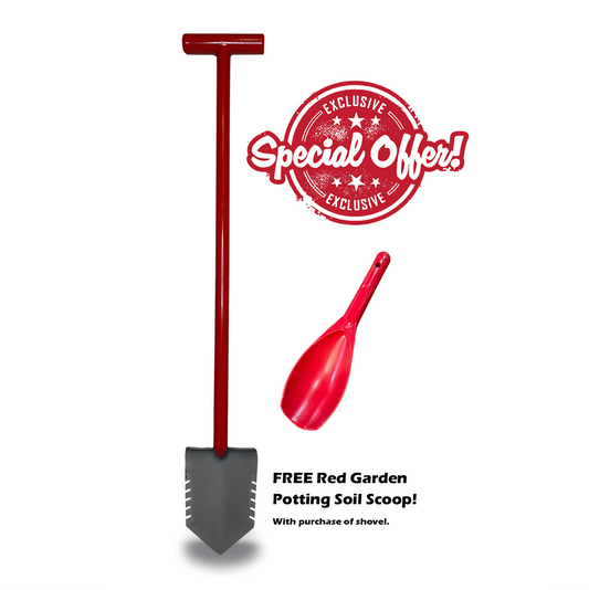 Red Garden Shovel & FREE Red Garden Scoop Bundle